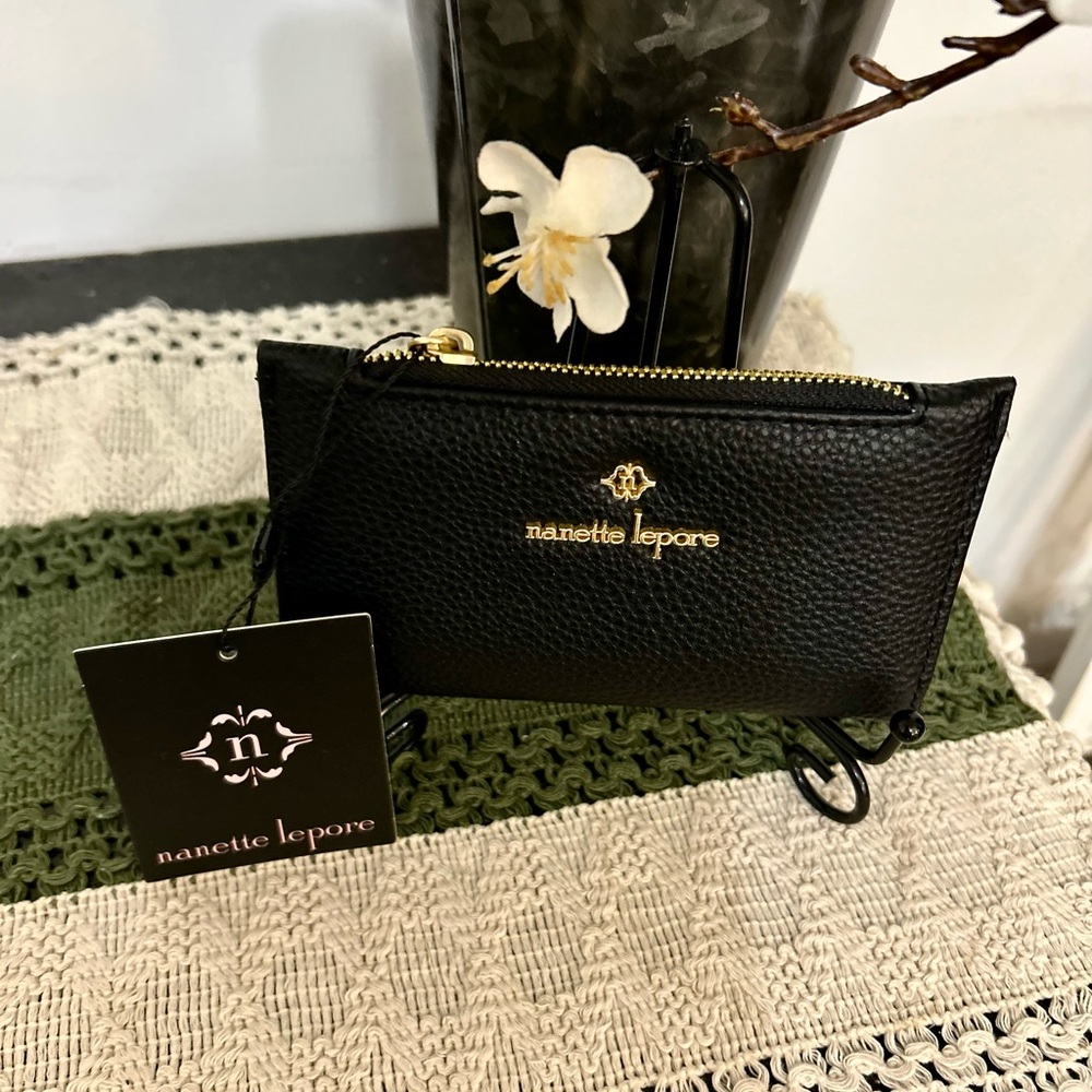 Nanette Lepore Black Textured Wallet - Picture 3 of 12